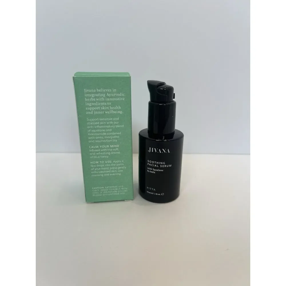 Jivana Facial Serum Set Of 2-Squalane & Amla Niacinamide Tulsi, 1 fl oz NIB